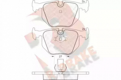 R BRAKE rb1549 -  Комплект тормозных колодок, дисковый тормоз